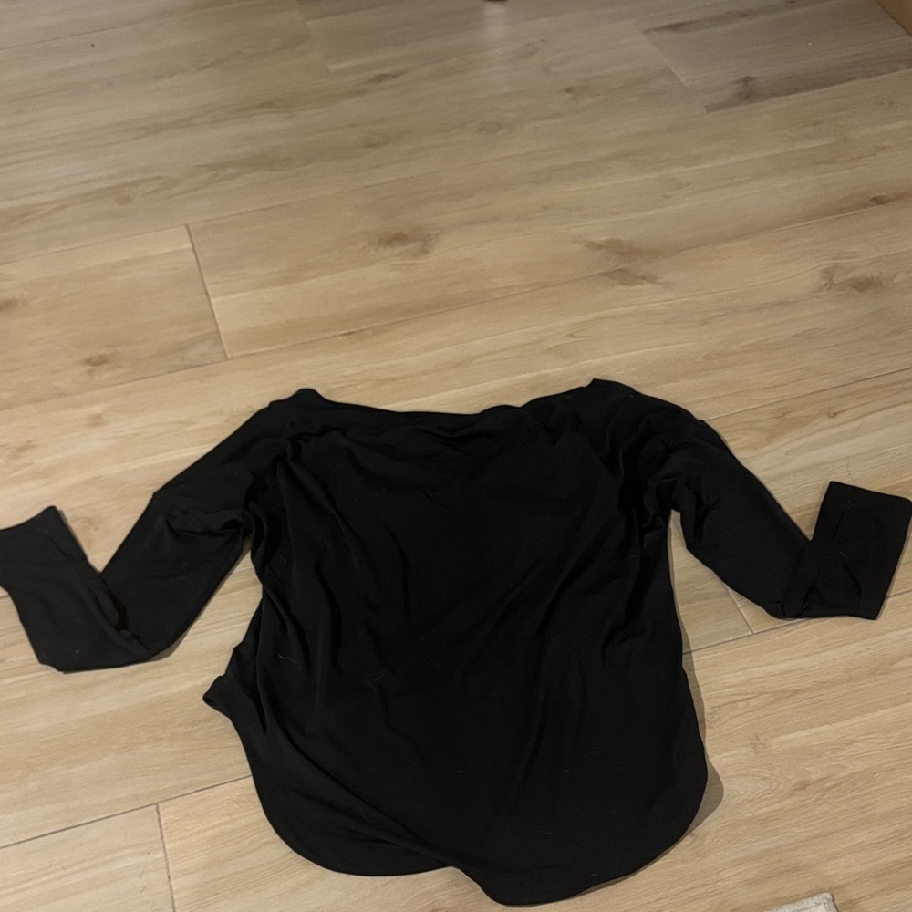 Halara Black Long Sleeve Top with Built in Bra